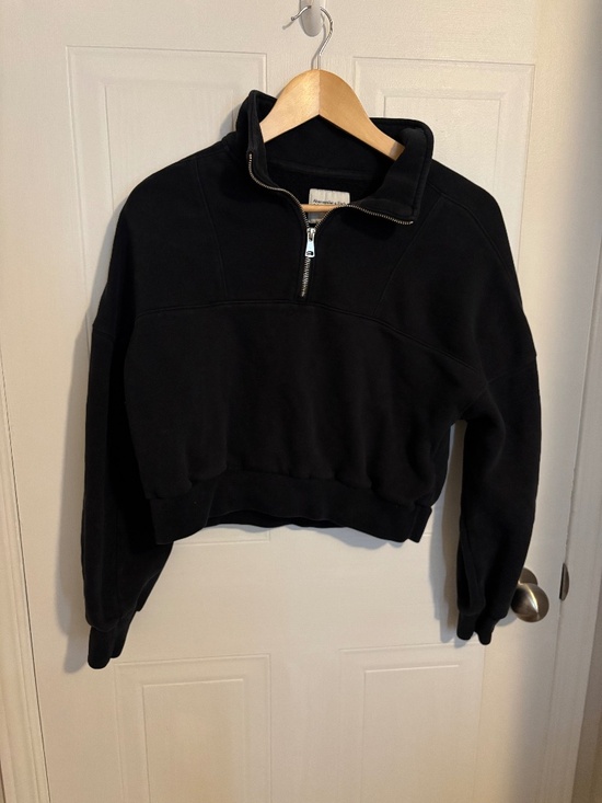 Abercrombie & Fitch Sweaters - Abercrombie Quarter Zip Black Sweater S